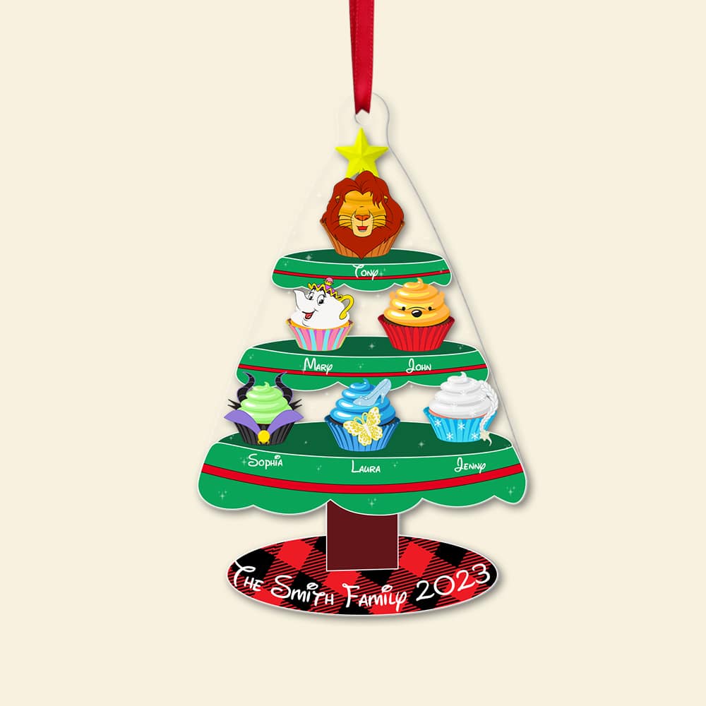 Family, Personalized Cupcake Family Ornament, Christmas Gifts For Family, 01HTPO231023