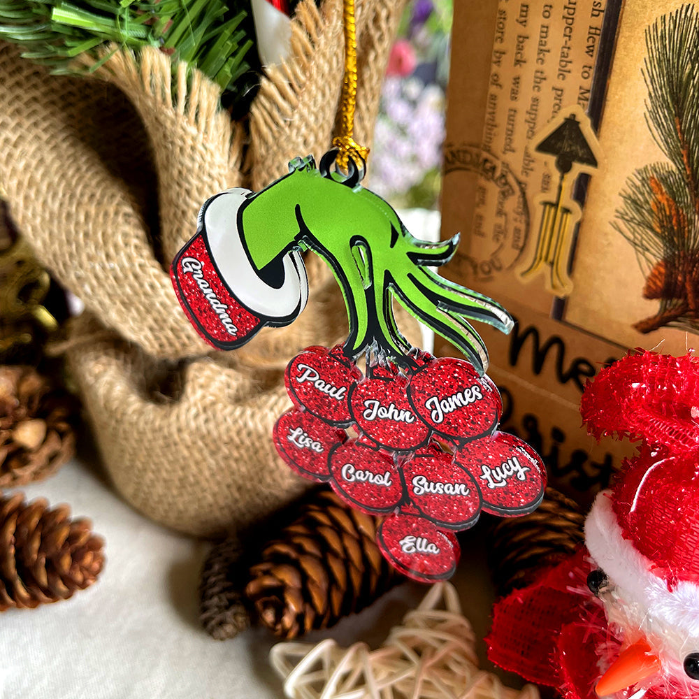 Hand Ornament, Personalized Kids Ornament, Gift For Grandma, Grandparents