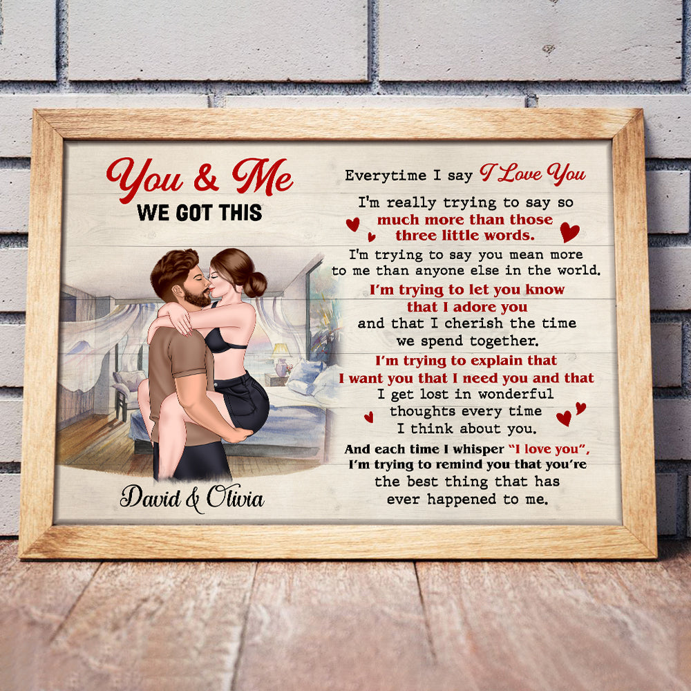 You and Me, We Got This - Sexy Couple Canvas, Personalized Canvas Print - Gift For Couple