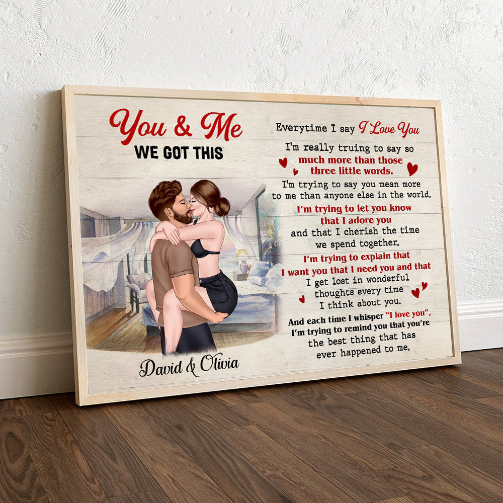 You and Me, We Got This - Sexy Couple Canvas, Personalized Canvas Print - Gift For Couple