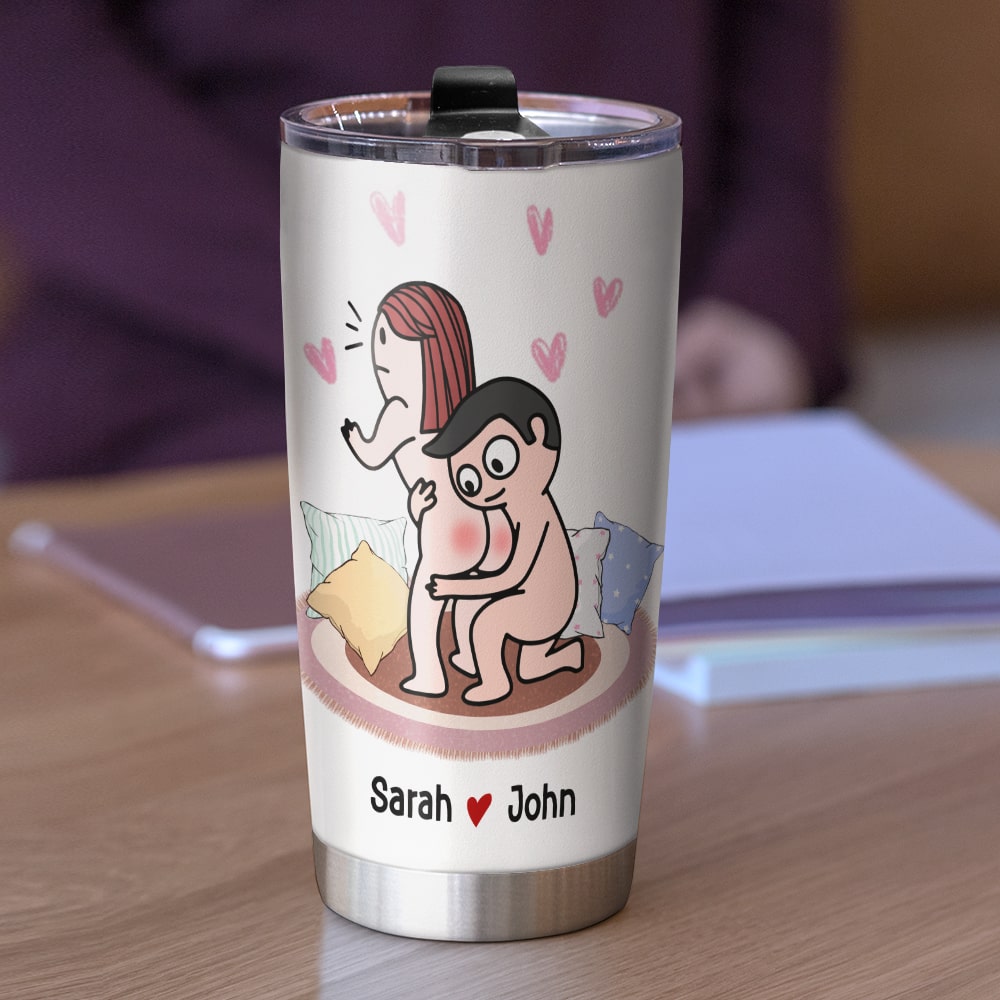 I Adore You Tumbler Cup With Romantic Couple - Personalized Gifts For Wife, Girlfriend