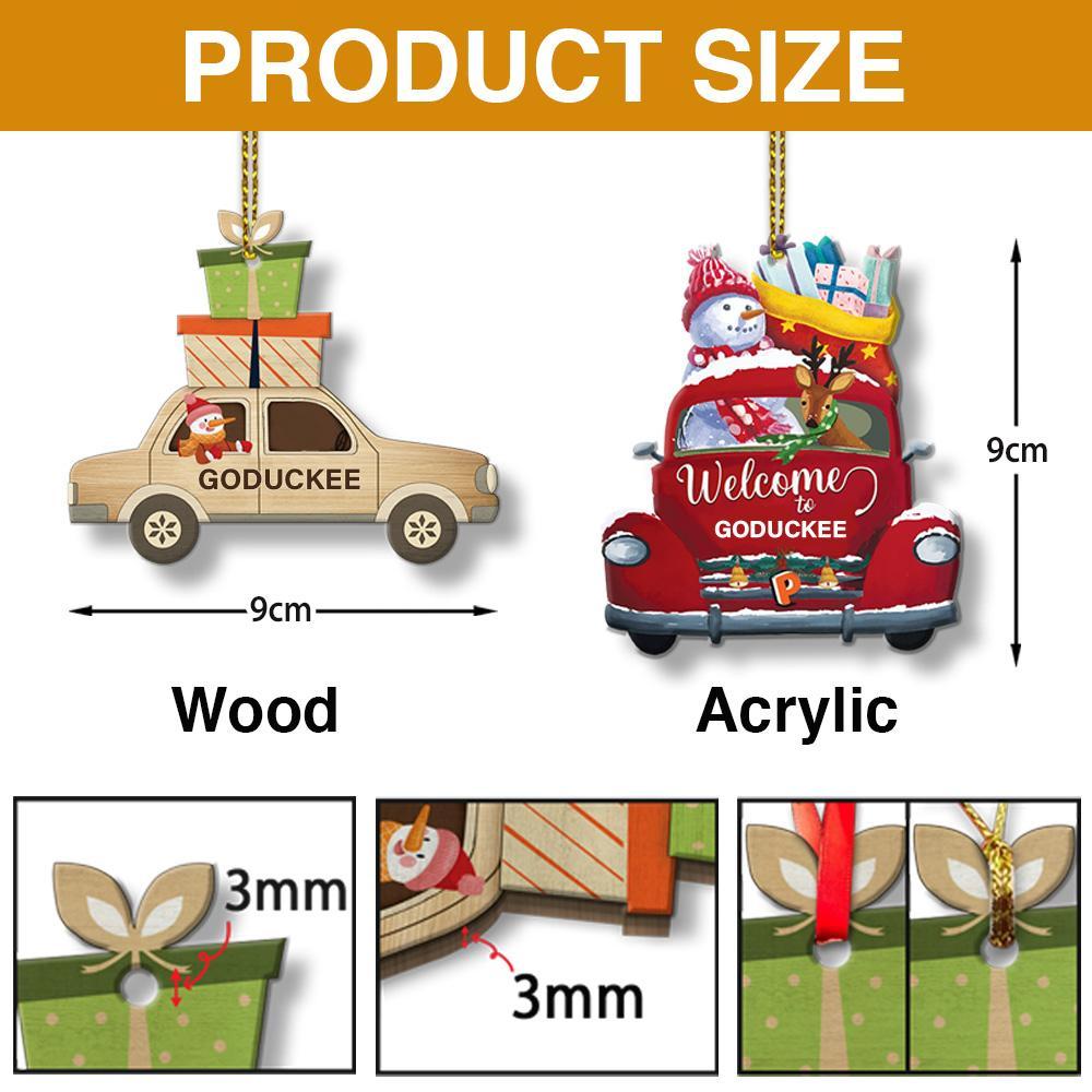 Water Skiing Wakeboarding Ducks - Personalized Christmas Ornament