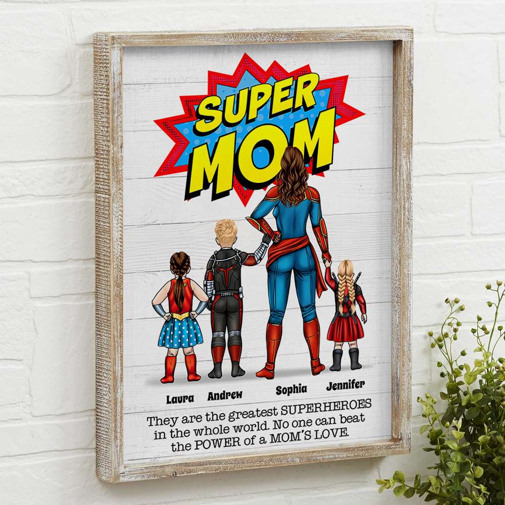 Super Mom Canvas Prints - Personalized Gifts For Mother's Day 04HUDT010323TM