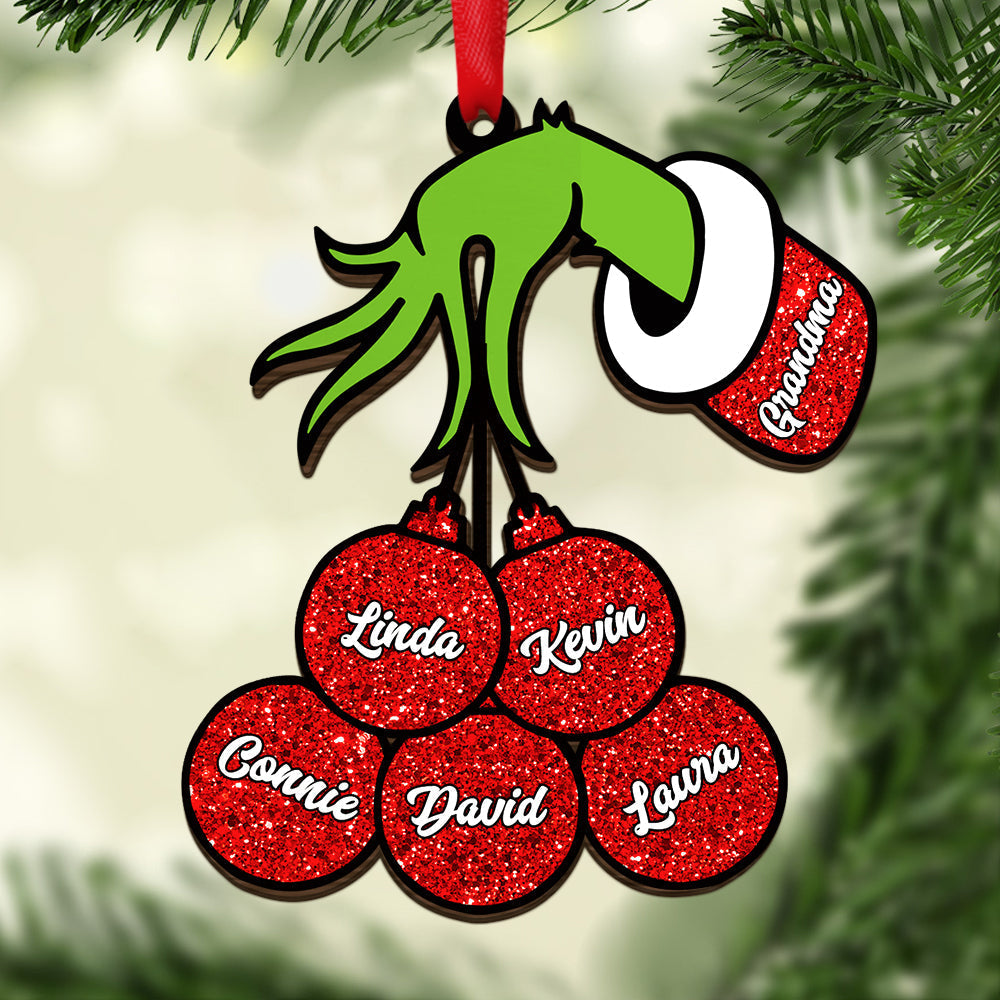 Hand Ornament, Personalized Kids Ornament, Gift For Grandma, Grandparents