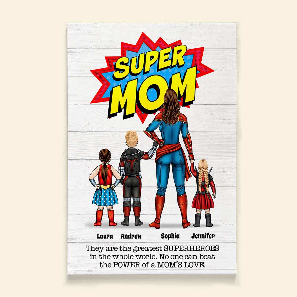Super Mom Canvas Prints - Personalized Gifts For Mother's Day 04HUDT010323TM