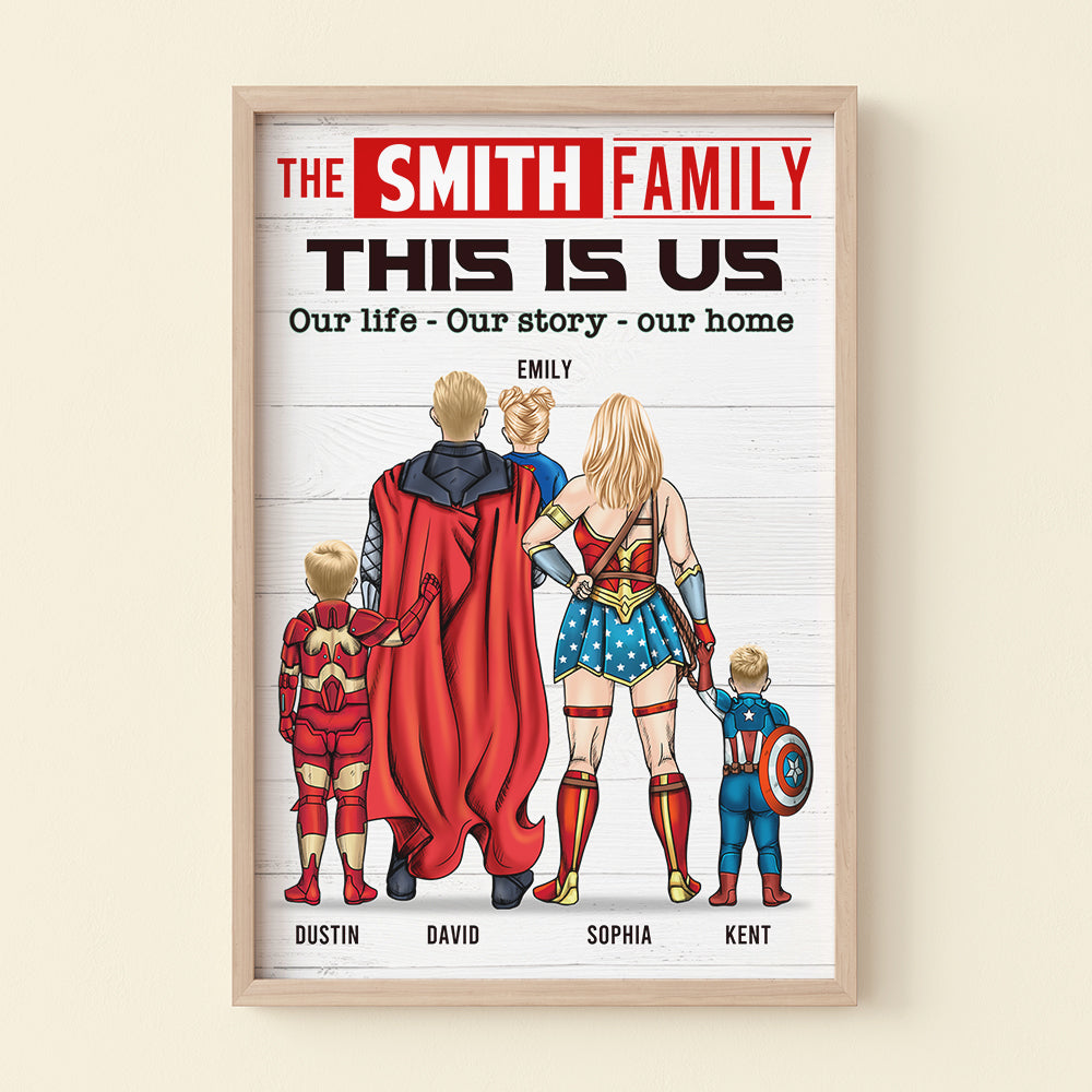 Super Family Canvas Print - Personalized Gifts For Family